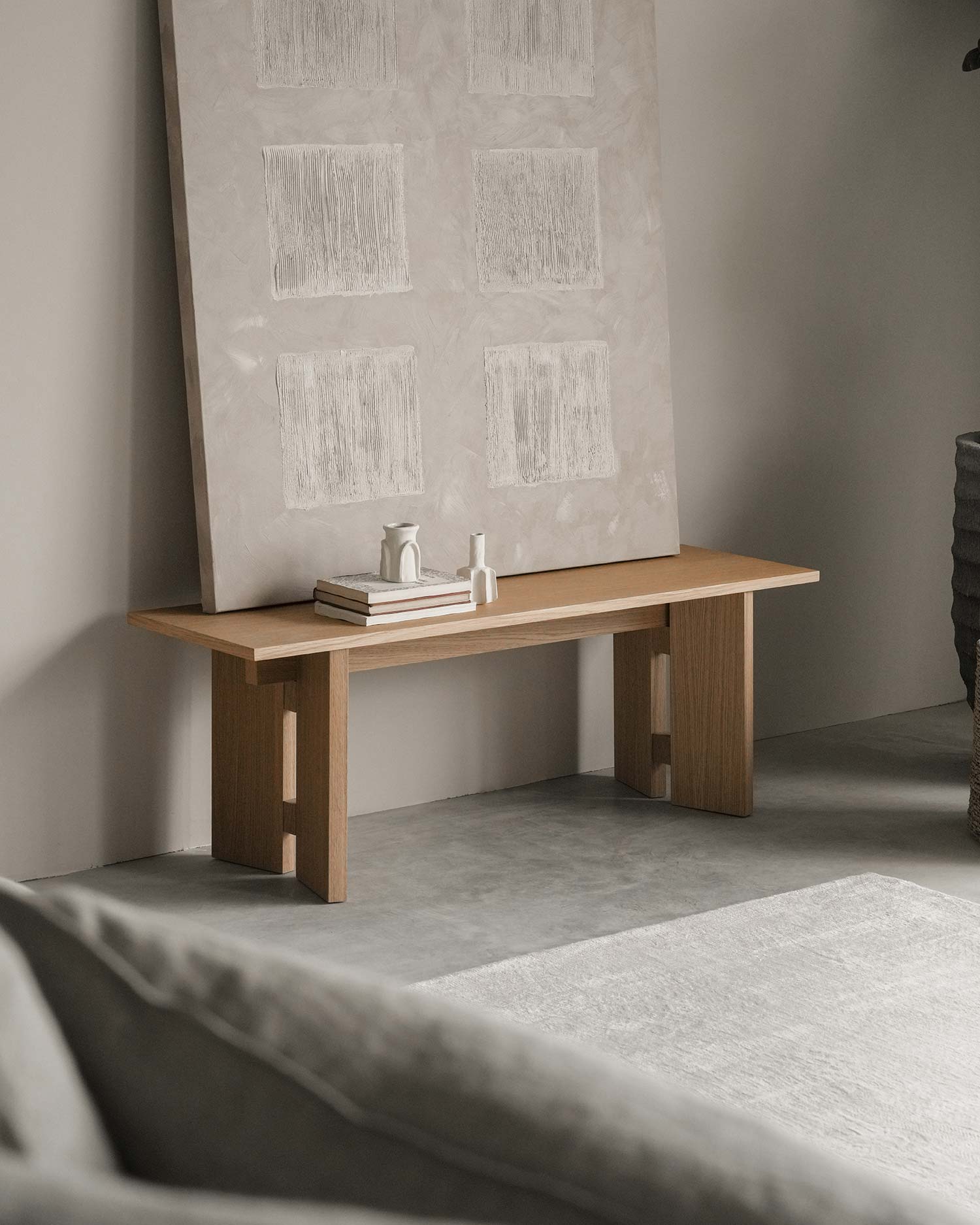 Banco Kyo roble natural 120 x 35 cm