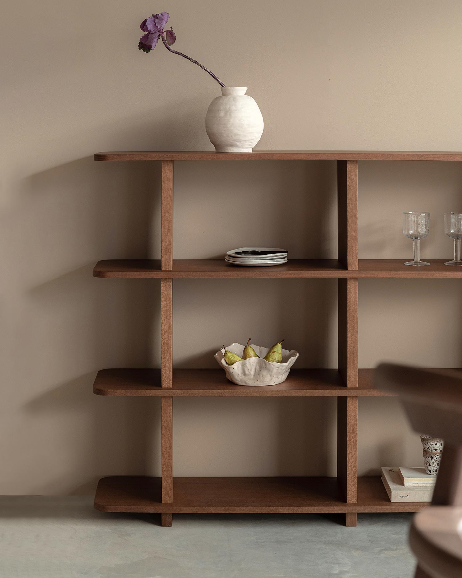 Estantería Otti roble moka 150 x 30 x 107 cm