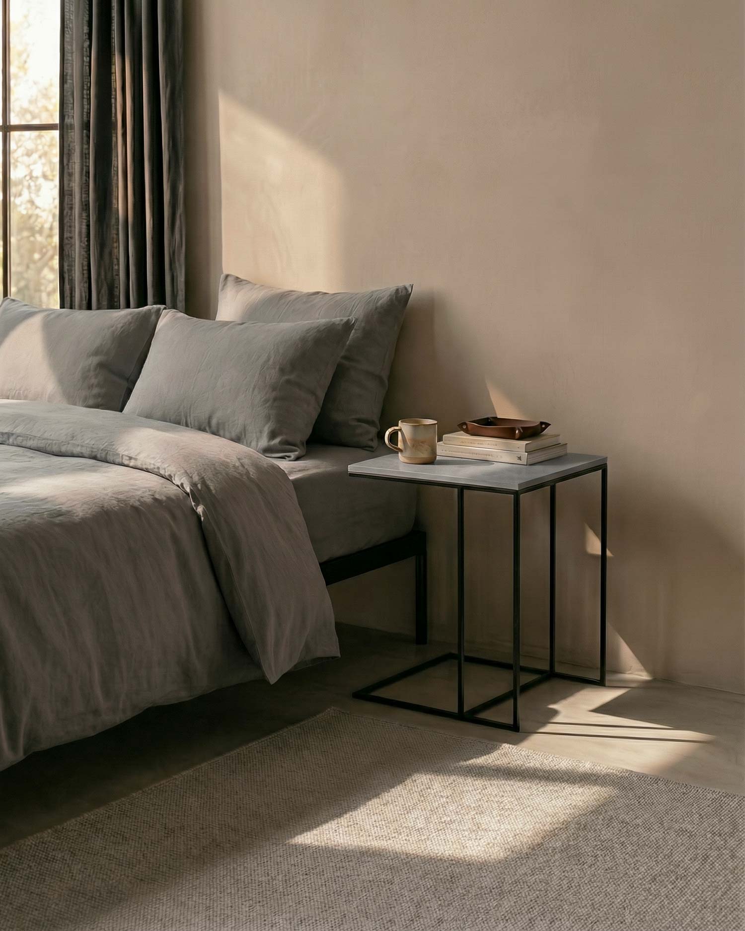 Pack 2 mesitas de noche Mini Petra cemento